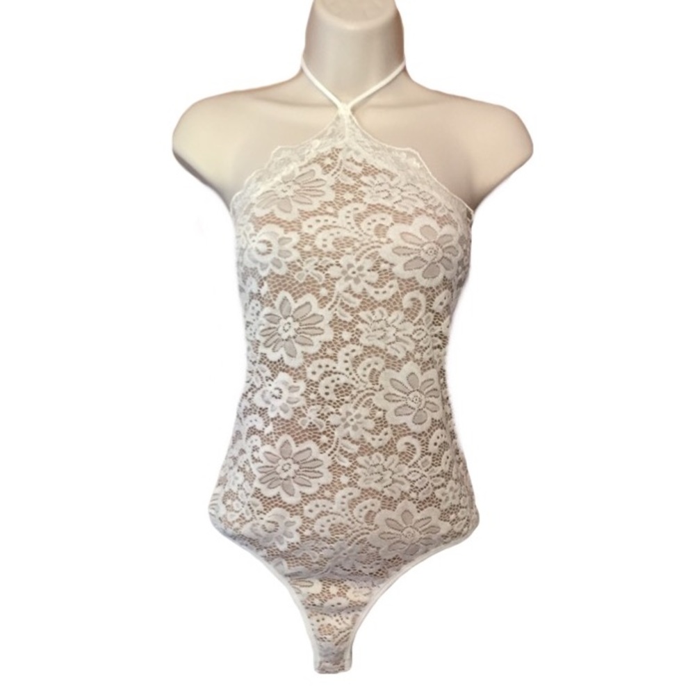 Nude lace bodysuit